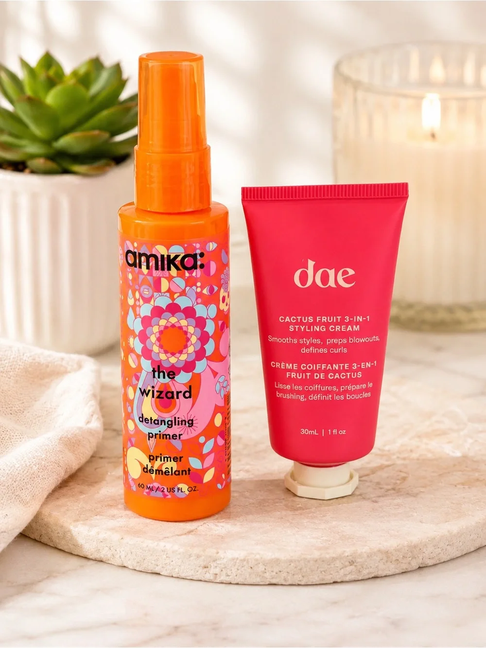 Amika The Wizard + Dae Cactus Fruit Styling Cream Travel Duo | New
